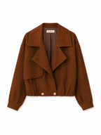 Giacca in Finta Pelle Scamosciata | Stile Casual