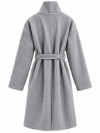 Cappotto Lungo Doppiopetto con Cintura | Stile Elegante