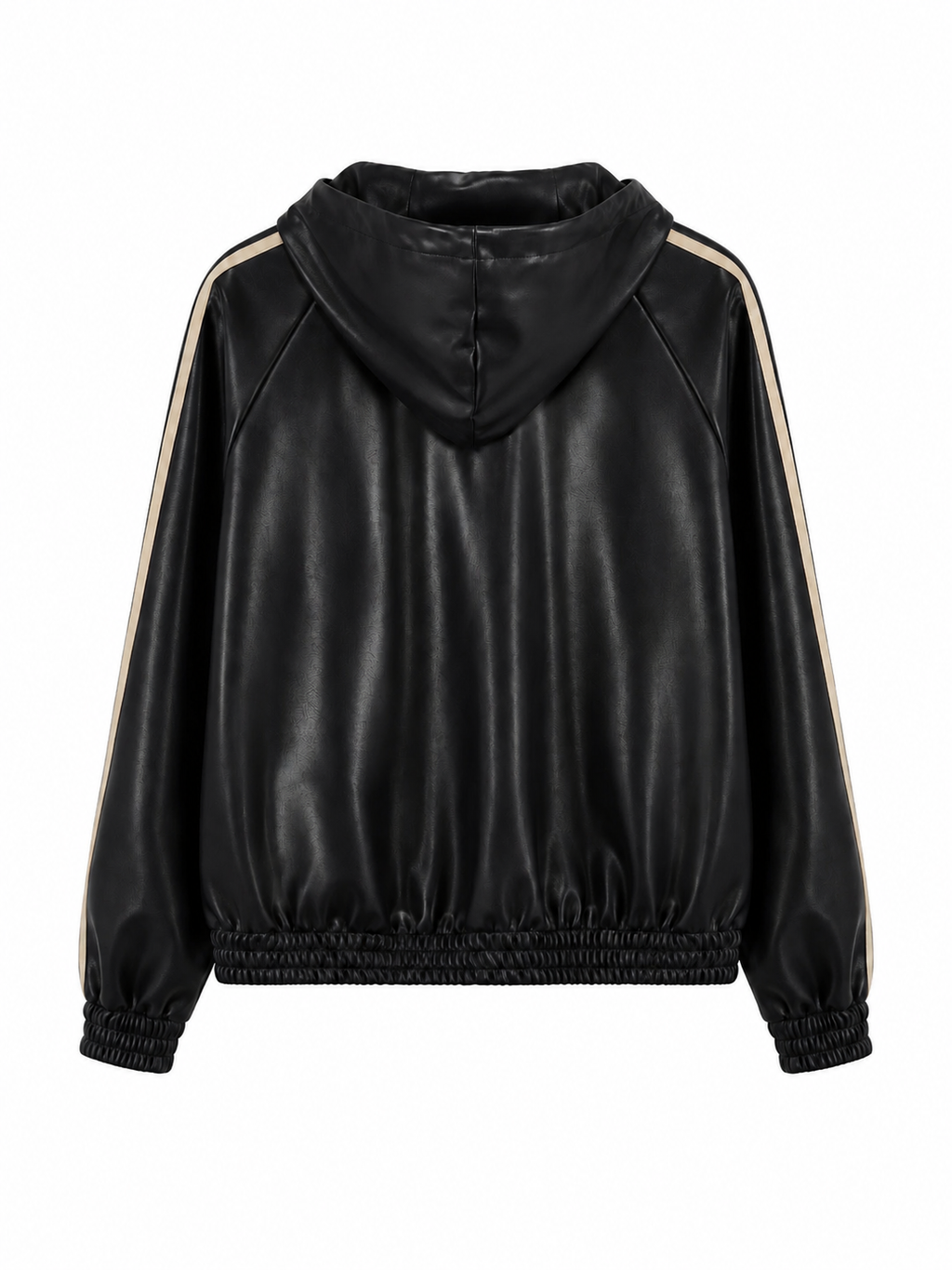 Giacca in Finta Pelle con Cappuccio e Zip | Stile Sporty