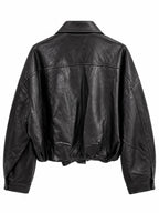 Giacca Corta in Finta Pelle con Cintura | Stile Moto
