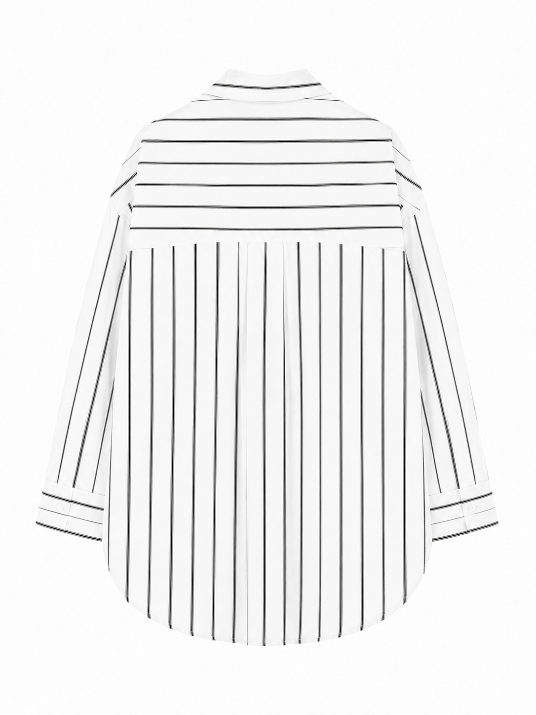 Camicia Loose a Righe Verticali con Tasca | Stile Casual