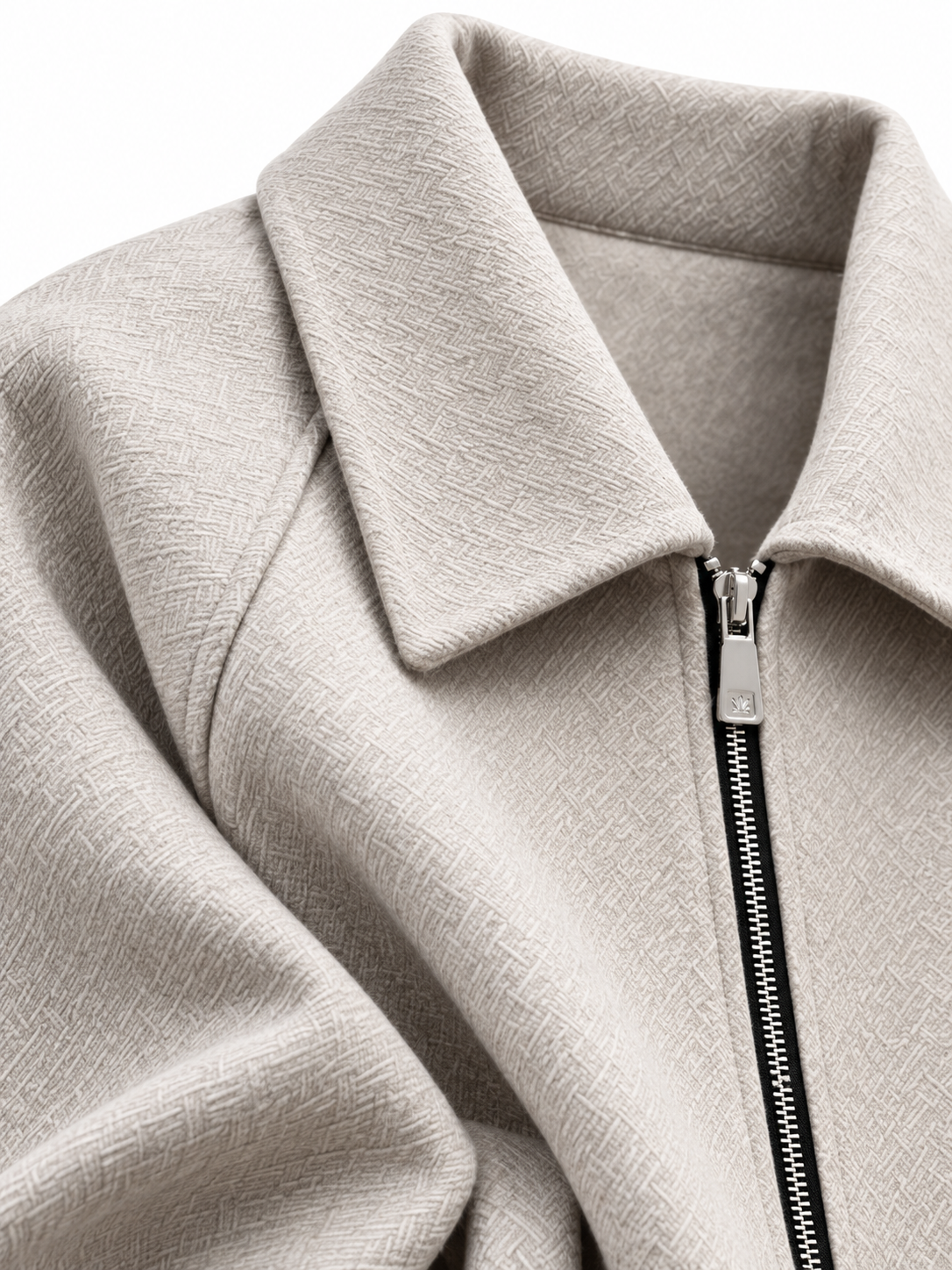 Giacca con Zip e Collo a Risvolto | Stile Casual