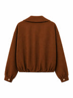 Giacca in Finta Pelle Scamosciata | Stile Casual