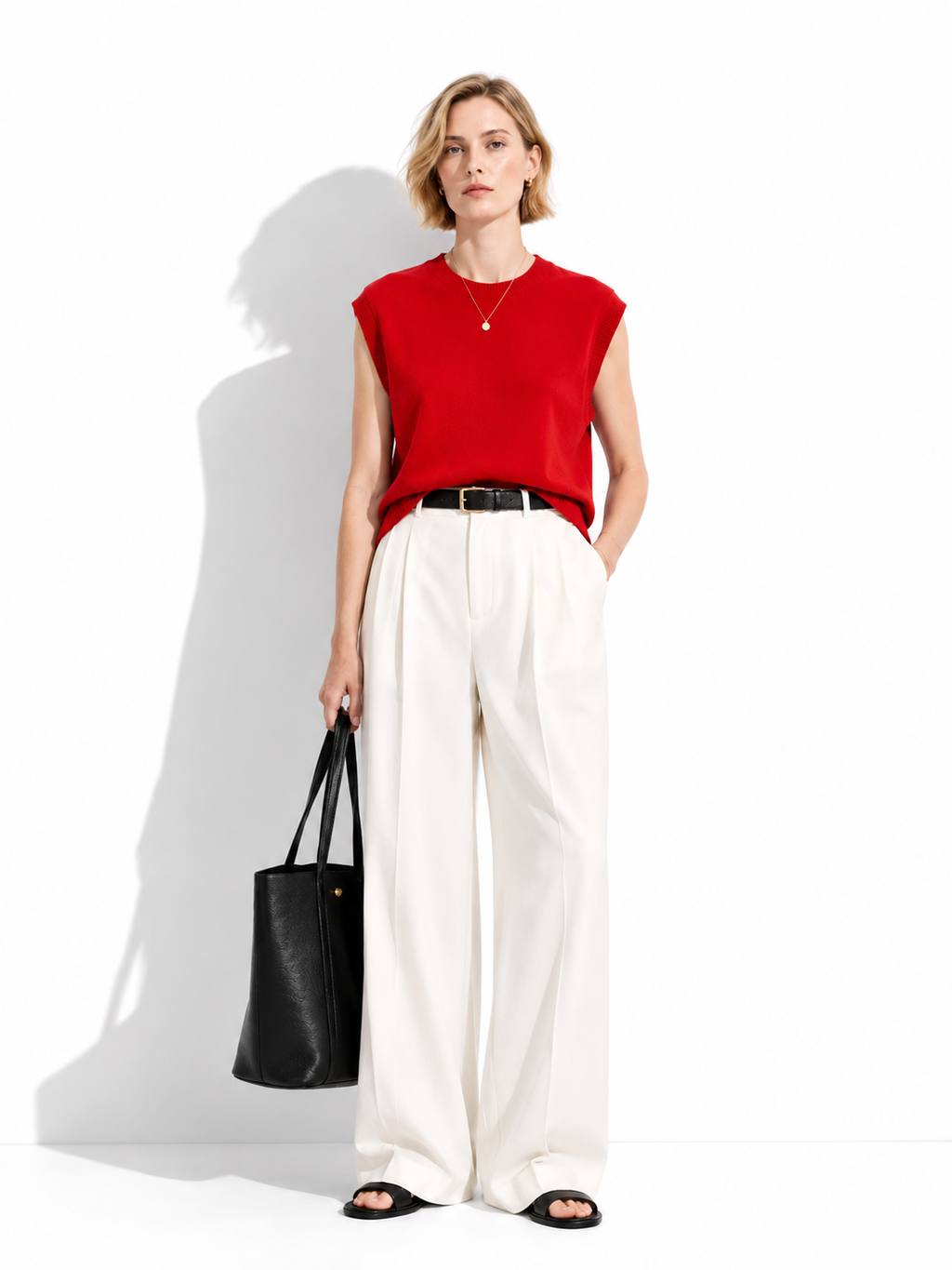 Maglia Loose Senza Maniche con Girocollo | Stile Casual