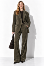 Blazer in Velluto con Collo a Risvolto | Stile Elegante
