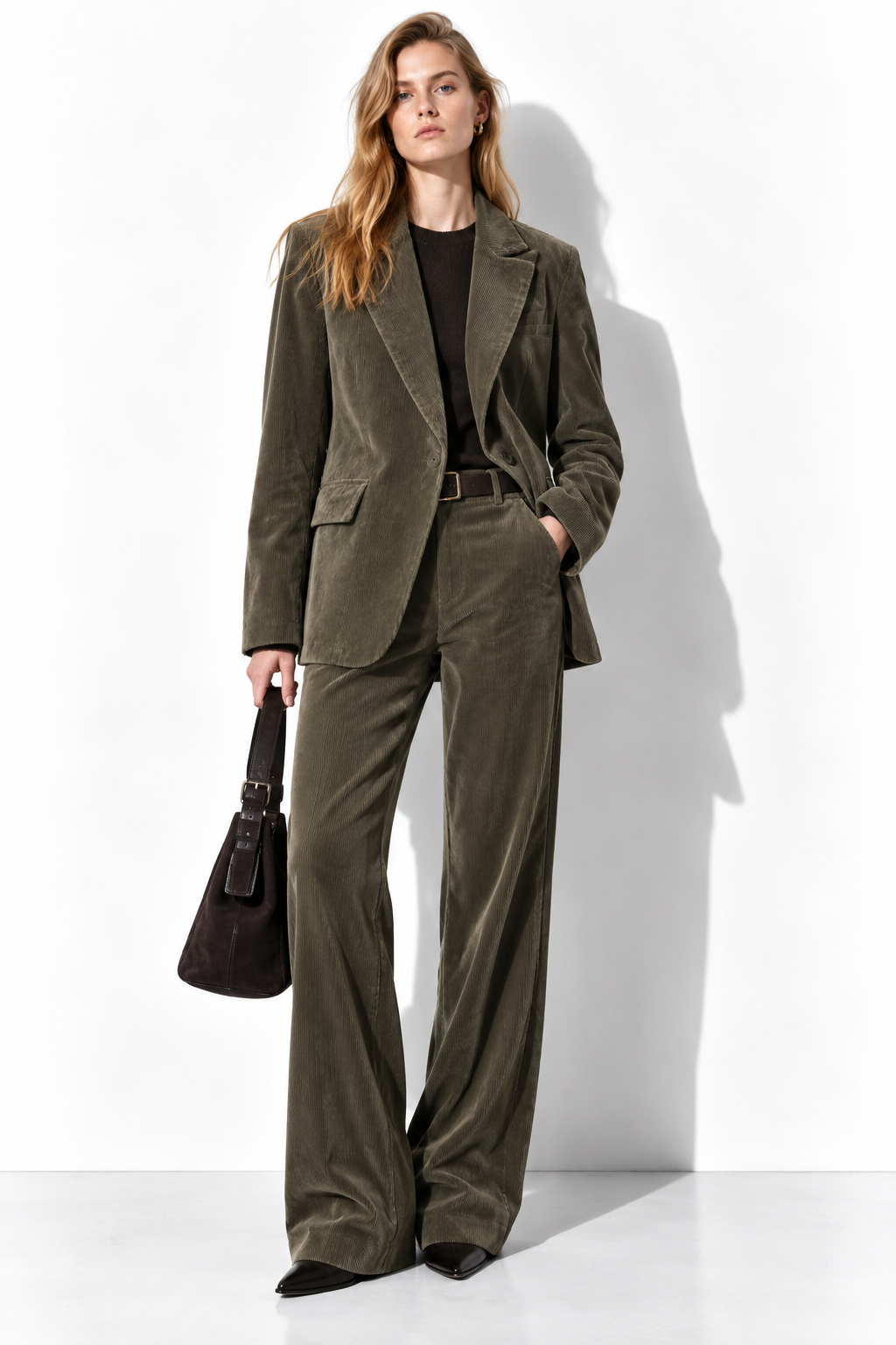 Blazer in Velluto con Collo a Risvolto | Stile Elegante