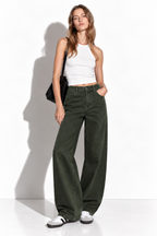 Jeans a Vita Alta con Gamba Larga | Stile Casual