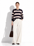 Maglia a Righe con Scollo Rotondo e Maniche Lunghe | Stile Casual