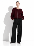 Giacca Corta con Collo Rotondo e Zip | Stile Elegante