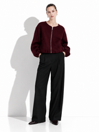 Giacca Corta con Collo Rotondo e Zip | Stile Elegante