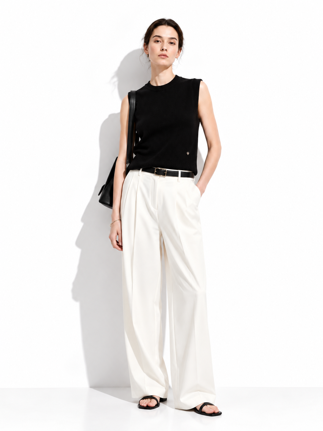 Top a Maglia Senza Maniche con Girocollo | Stile Casual