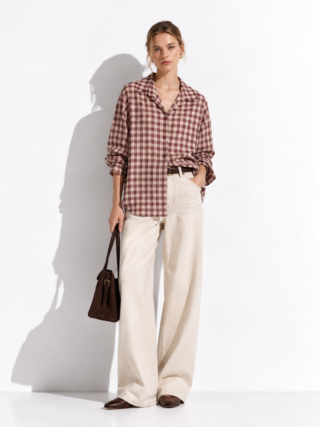Camicia a Quadri con Colletto e Bottoni | Stile Casual