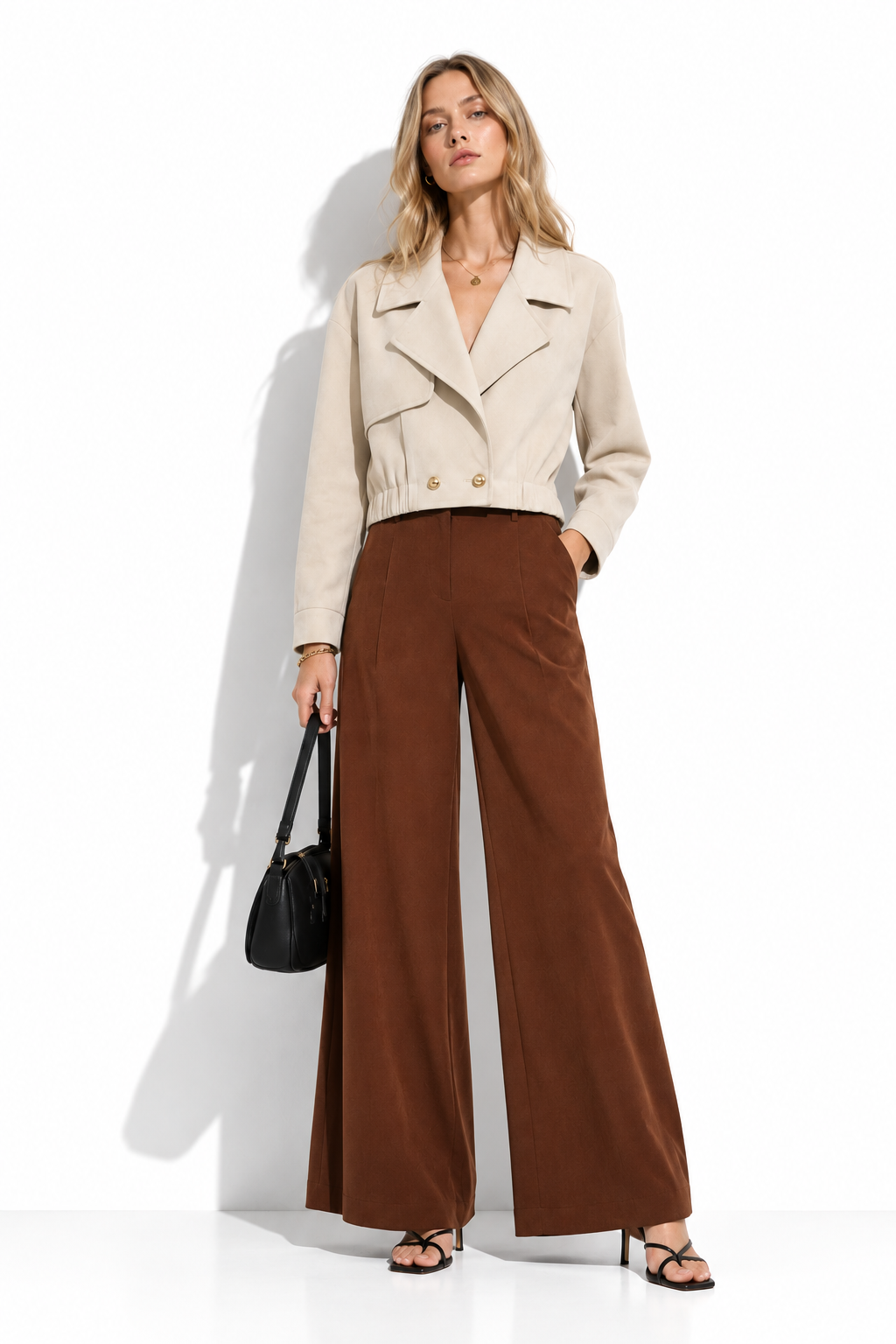 Giacca in Finta Pelle Scamosciata | Stile Casual