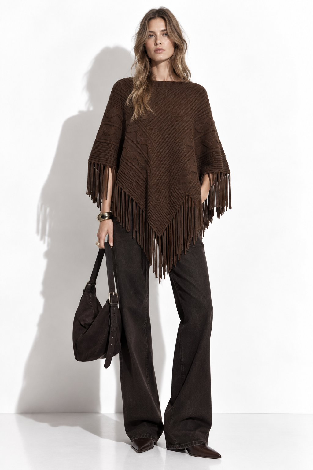 Maglia a Mantella con Frange | Stile Casual