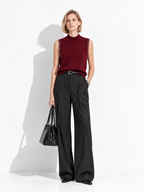 Top a Maglia Senza Maniche con Strass | Stile Elegante