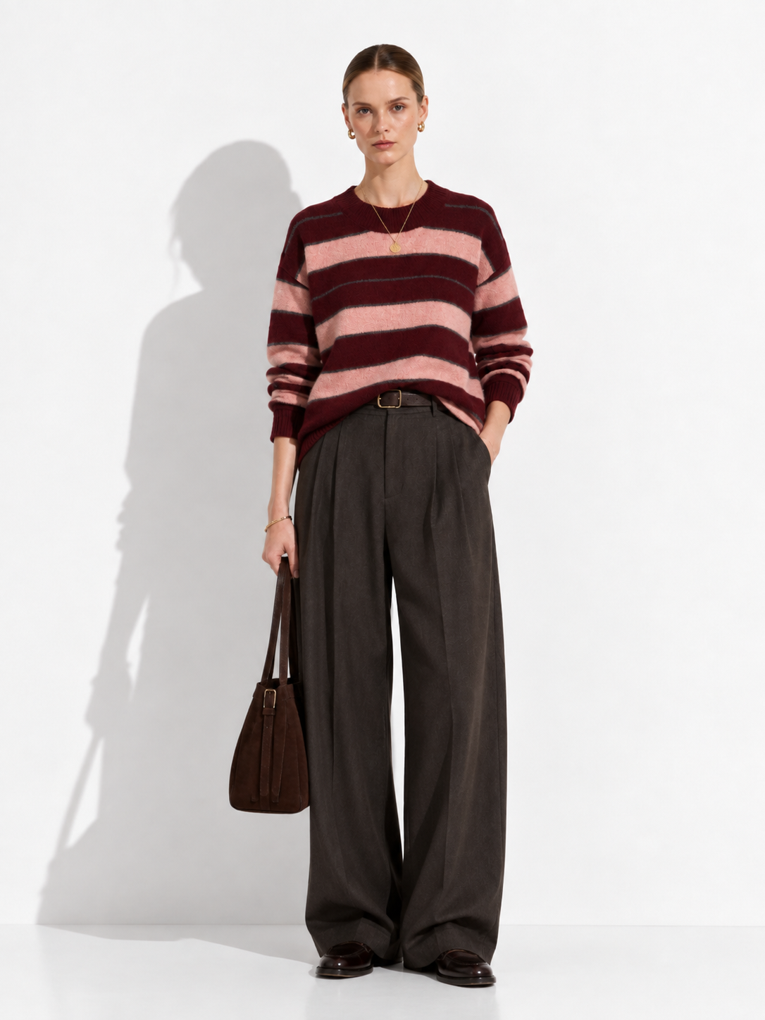 Maglia a Righe con Scollo Rotondo e Maniche Lunghe | Stile Casual