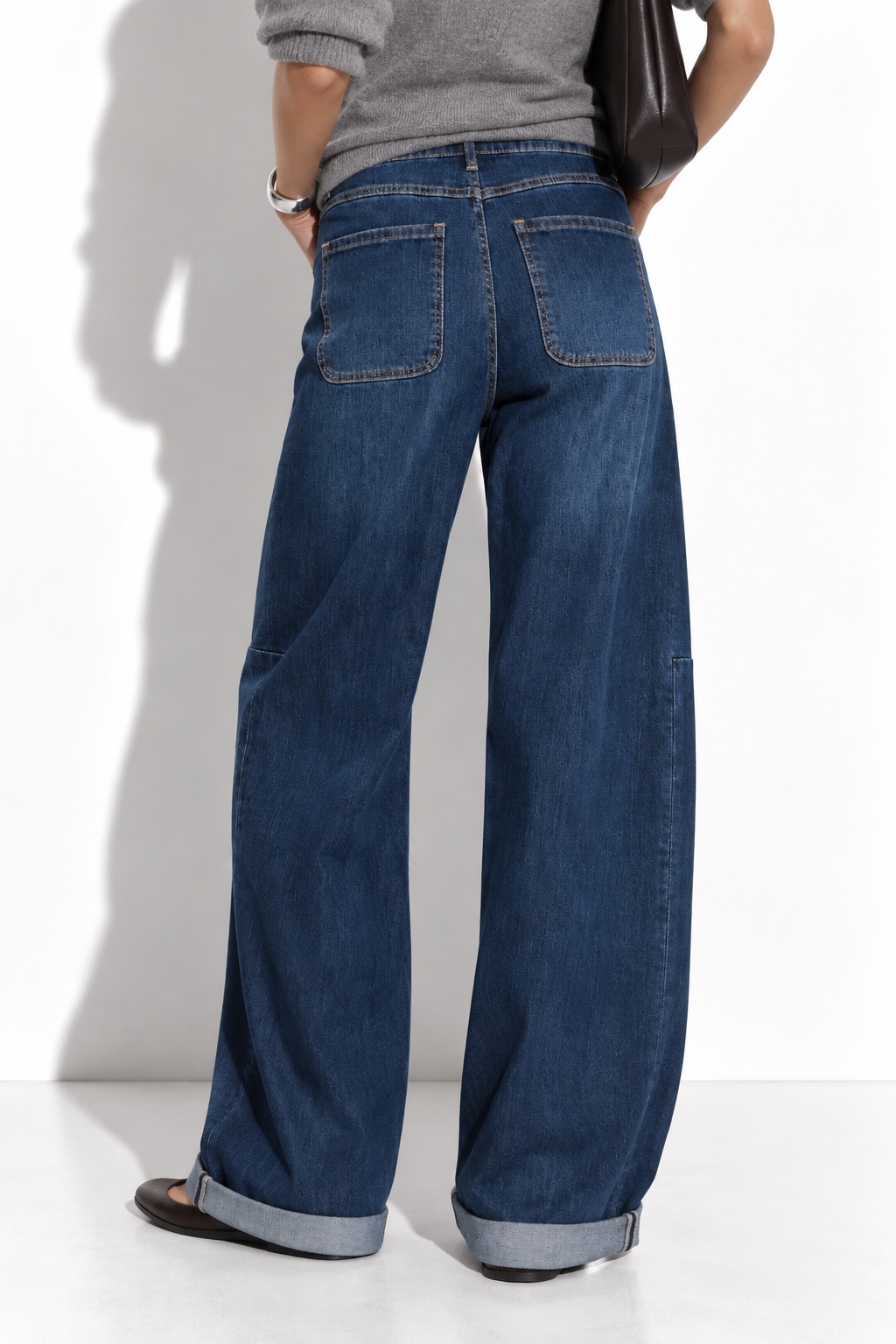 Jeans a Vita Alta con Gamba Larga | Stile Casual