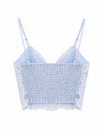 Lace Bralette with V-Neck and Thin Straps | Summer Style