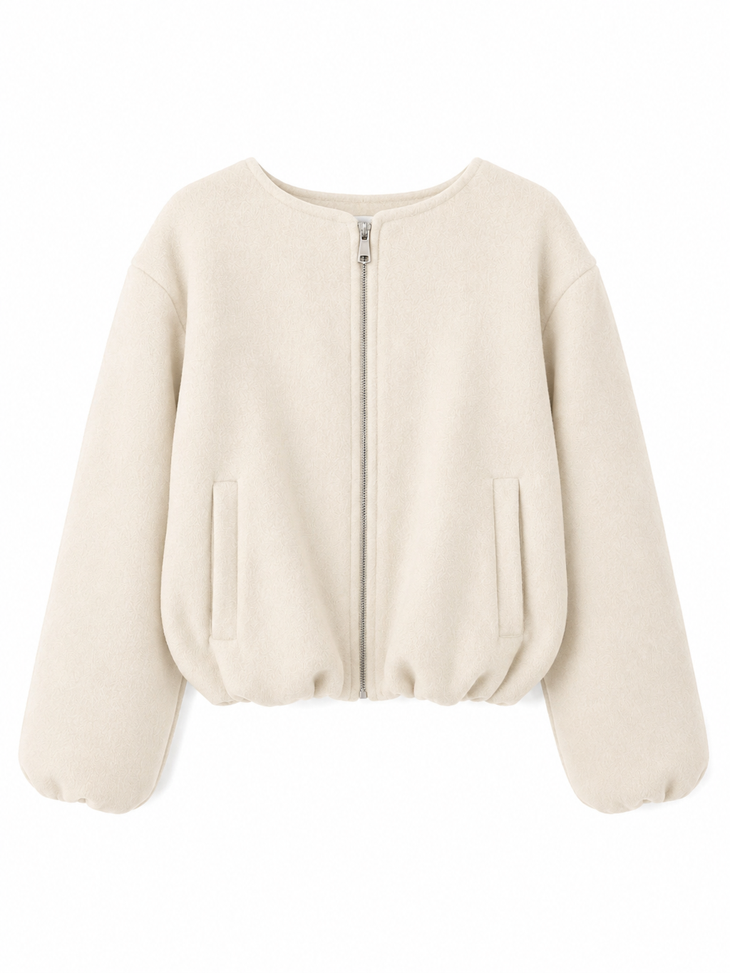 Giacca Corta con Collo Rotondo e Zip | Stile Elegante