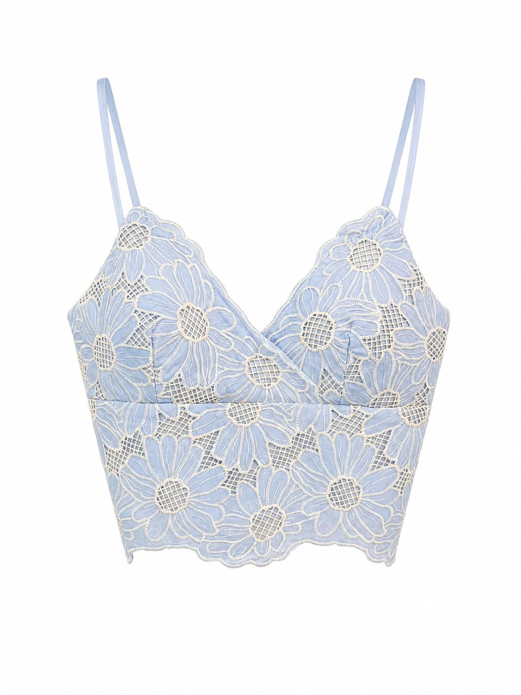 Lace Bralette with V-Neck and Thin Straps | Summer Style