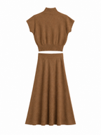 Completo a Maglia con Gonna a Portafoglio | Stile Elegante