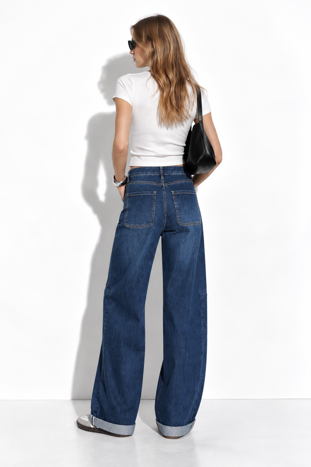 Jeans a Vita Alta con Gamba Larga | Stile Casual