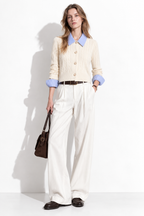 Cardigan a Maglia con Colletto a Righe | Stile Casual
