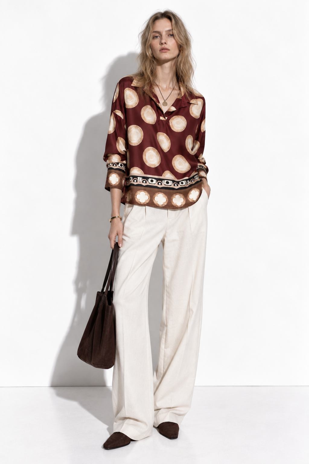 Camicia a Maniche Lunghe con Collo a Risvolto | Stile Casual