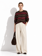 Maglia a Righe con Scollo Rotondo e Maniche Lunghe | Stile Casual