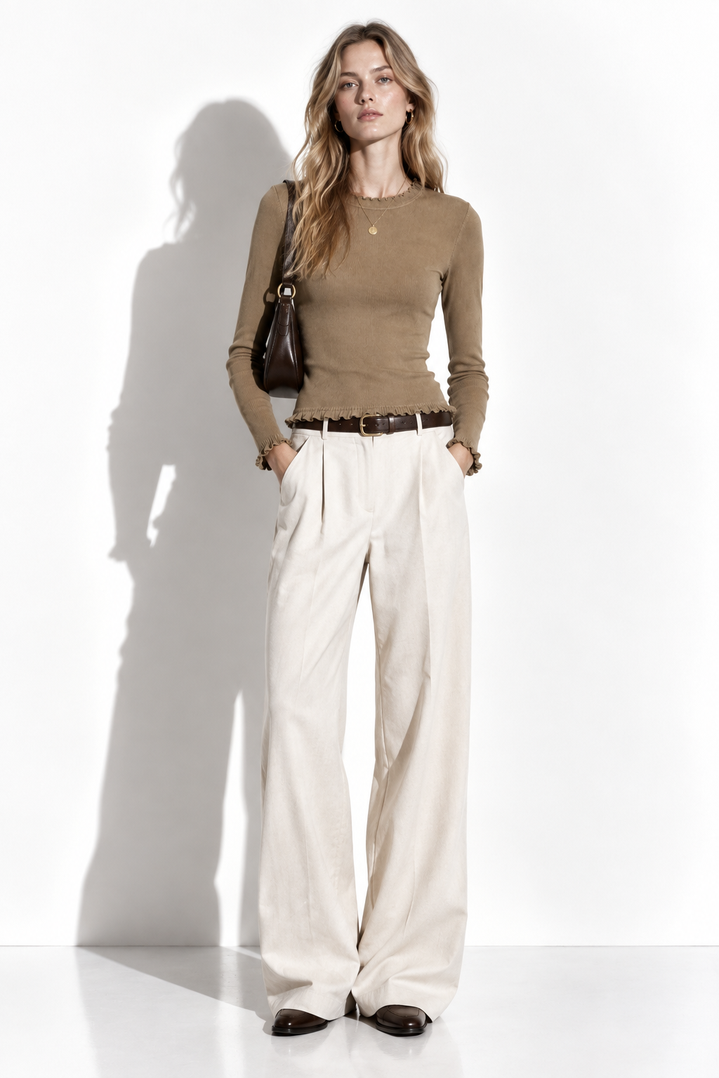 Maglia Slim a Maniche Lunghe con Girocollo | Stile Casual