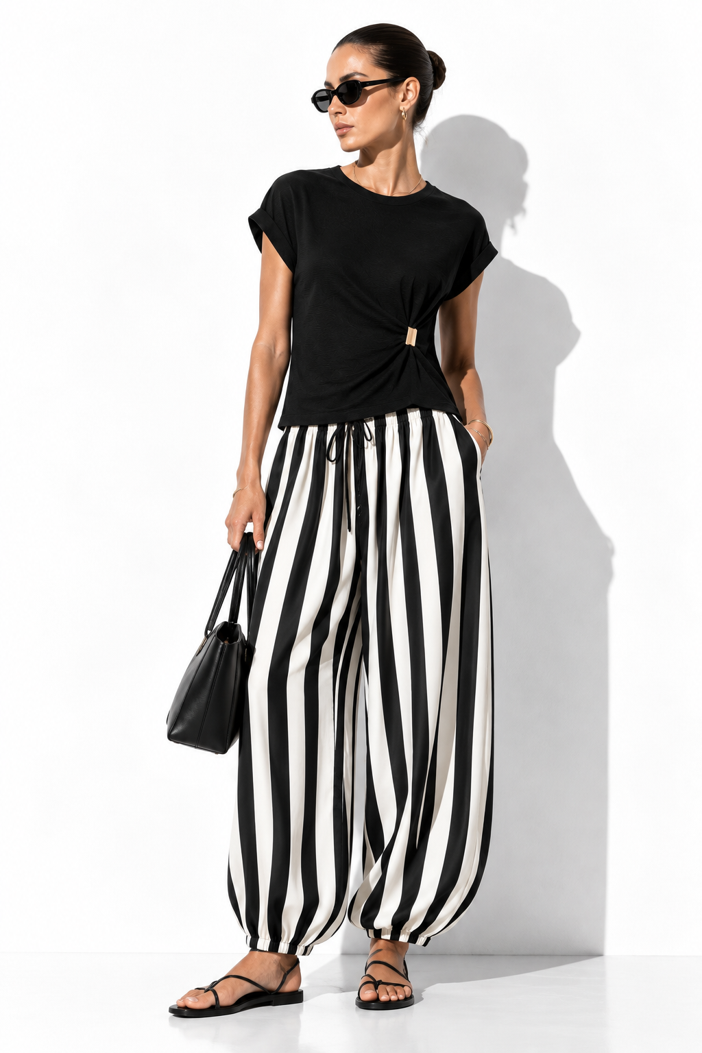 Pantaloni Harem a Righe | Look Estivo Casual