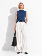 Top a Maglia Senza Maniche con Strass | Stile Elegante