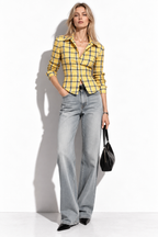 Camicia a Quadri con Vita Aderente | Stile Femminile