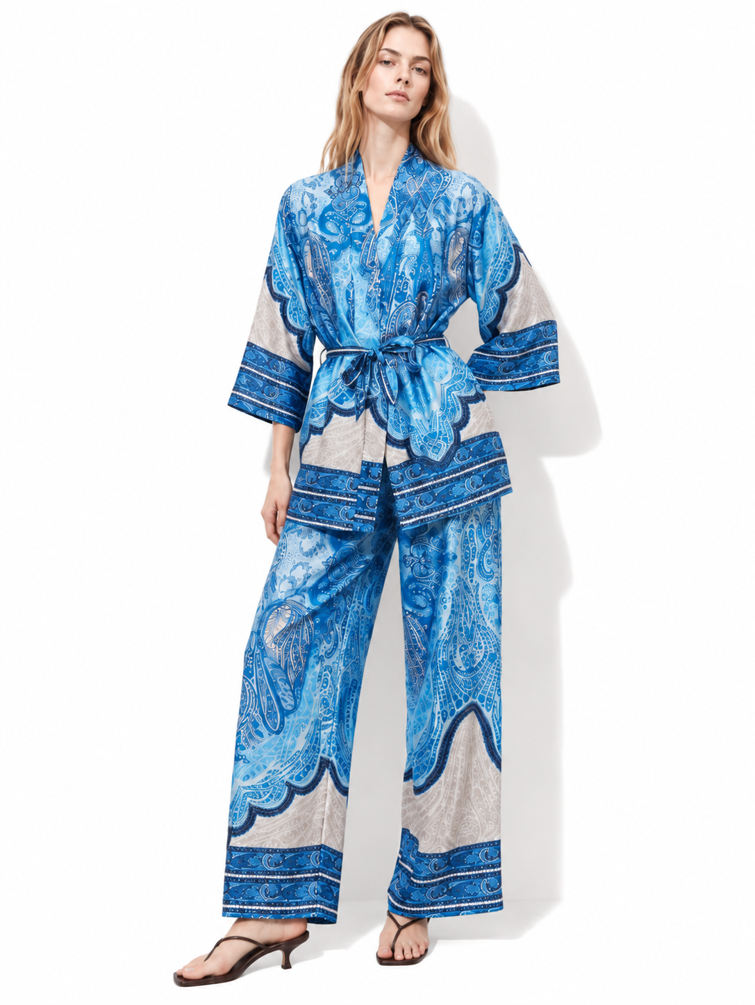 Completo Kimono e Pantaloni Palazzo