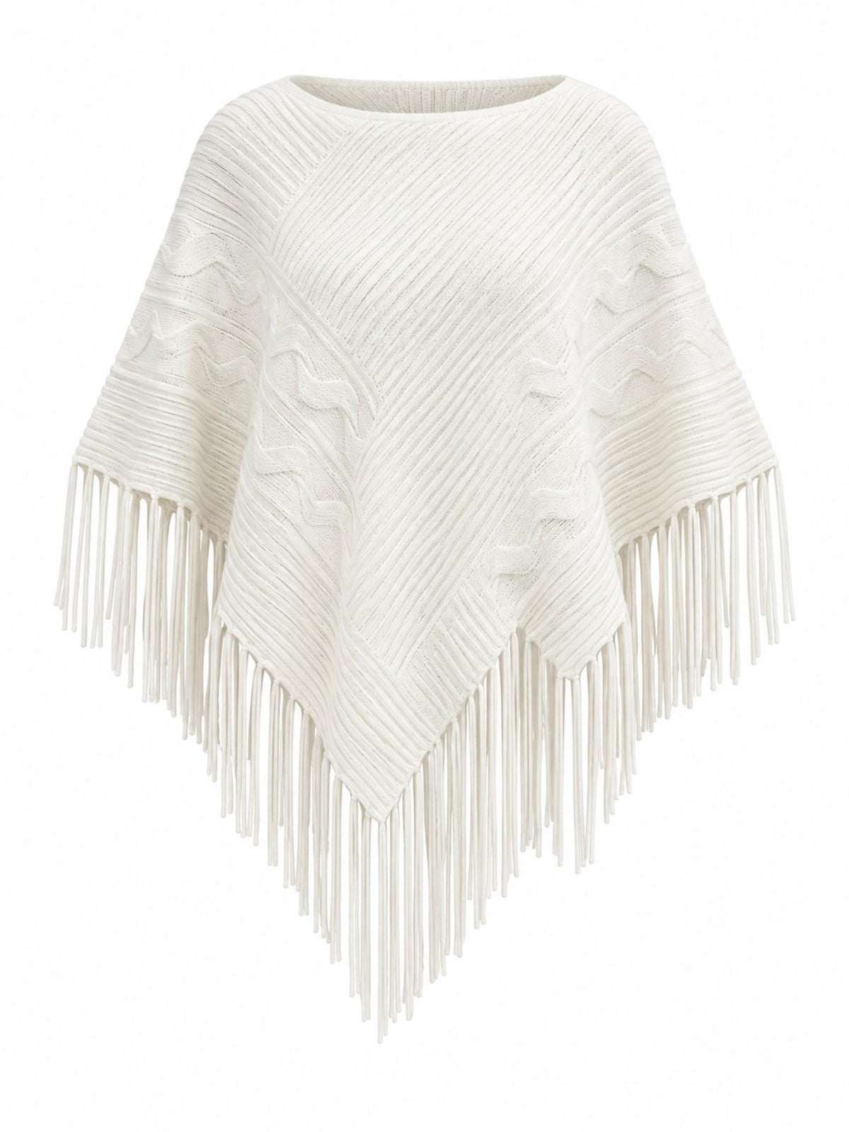 Maglia a Mantella con Frange | Stile Casual