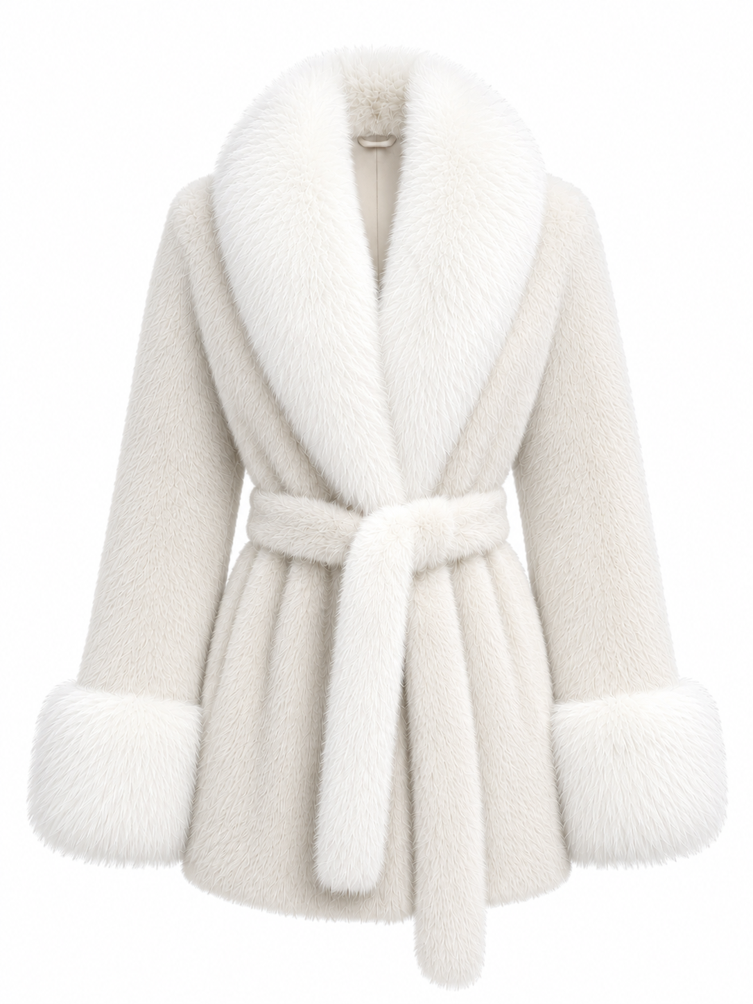 Cappotto Teddy in Pelliccia Sintetica con Cintura | Eleganza Invernale