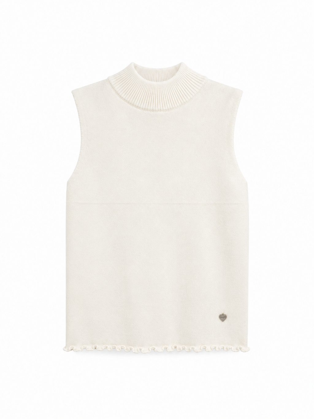 Sleeveless Knit Top with High Neck | Casual Style