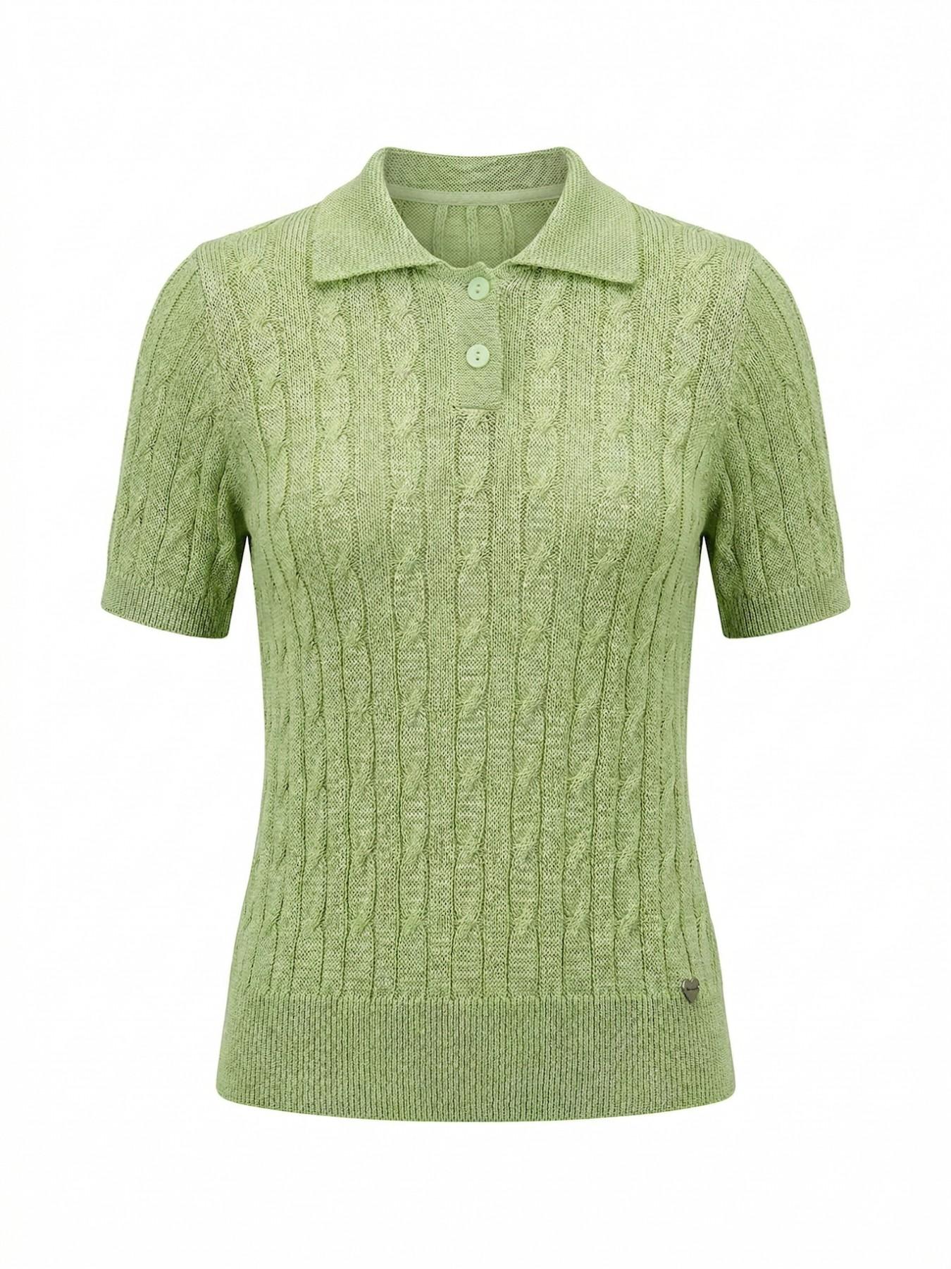 URBANREVERSE Women Knit Polo Shirt Short Sleeve Textured Viscose Blend Soft Touch Breathable Slim Fit Elegant Casual Chic Preppy Style Minimal Everyday Wear Refined Silhouette Lightweight Made in Italy