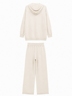 Knitted Set with Hood and Wide-Leg Pants | Casual Style