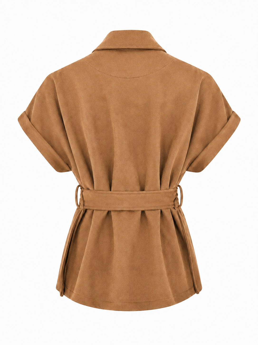 Sleeveless Windbreaker Vest with Belt | Elegant Style