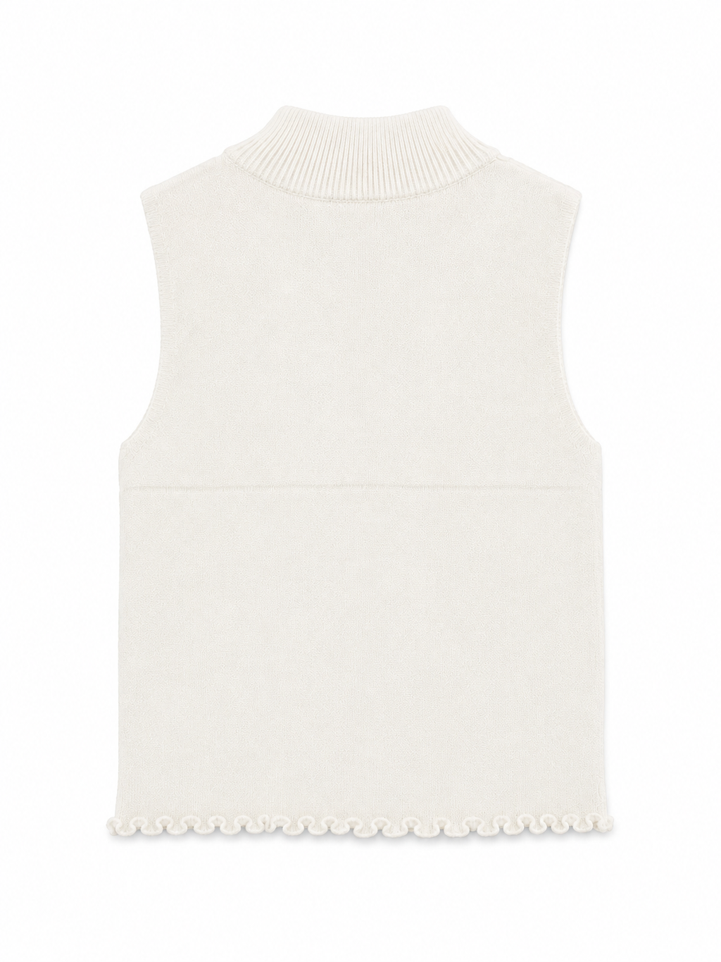 Sleeveless Knit Top with High Neck | Casual Style