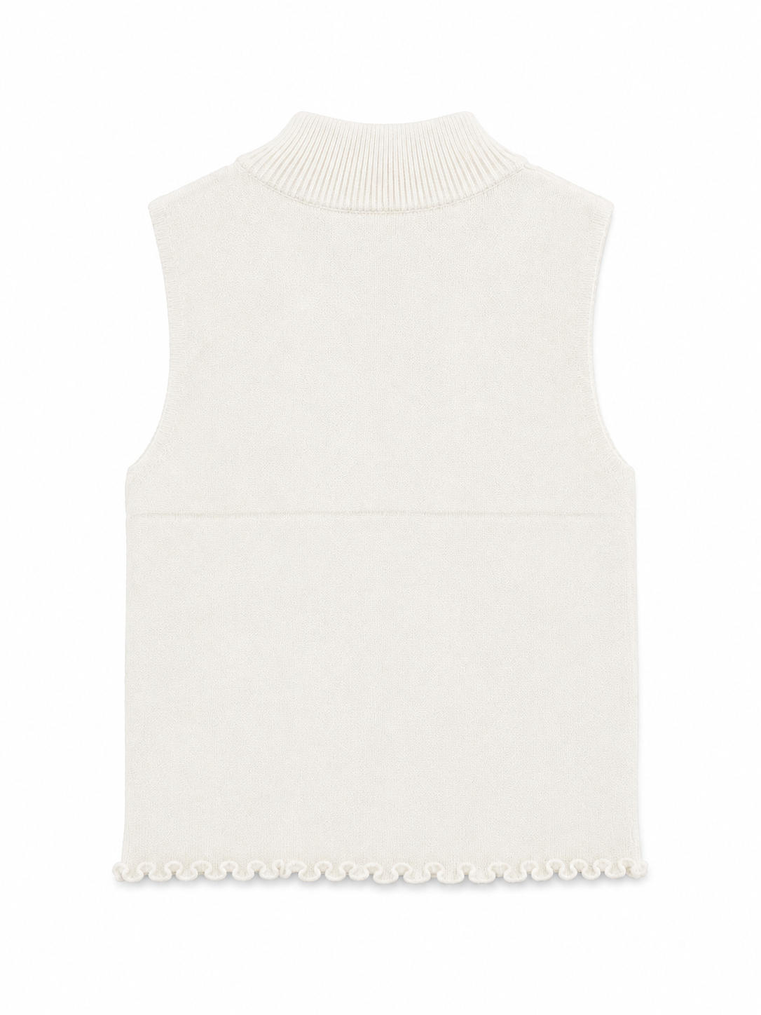 Top a Maglia Senza Maniche con Collo Alto | Stile Casual