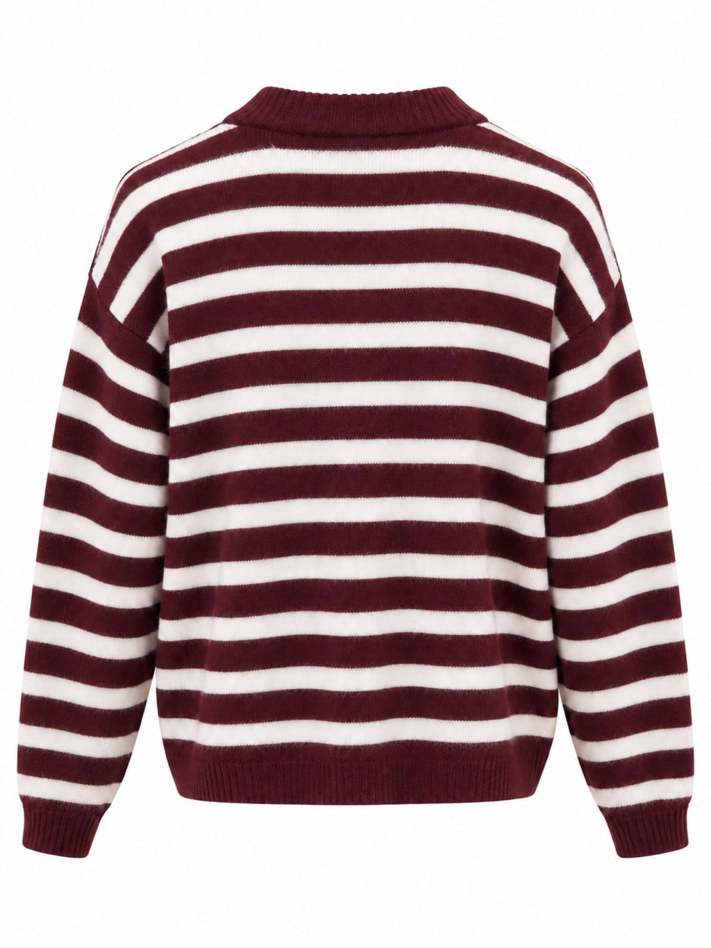 Cardigan a Maglia a Righe con Bottoni | Stile Casual
