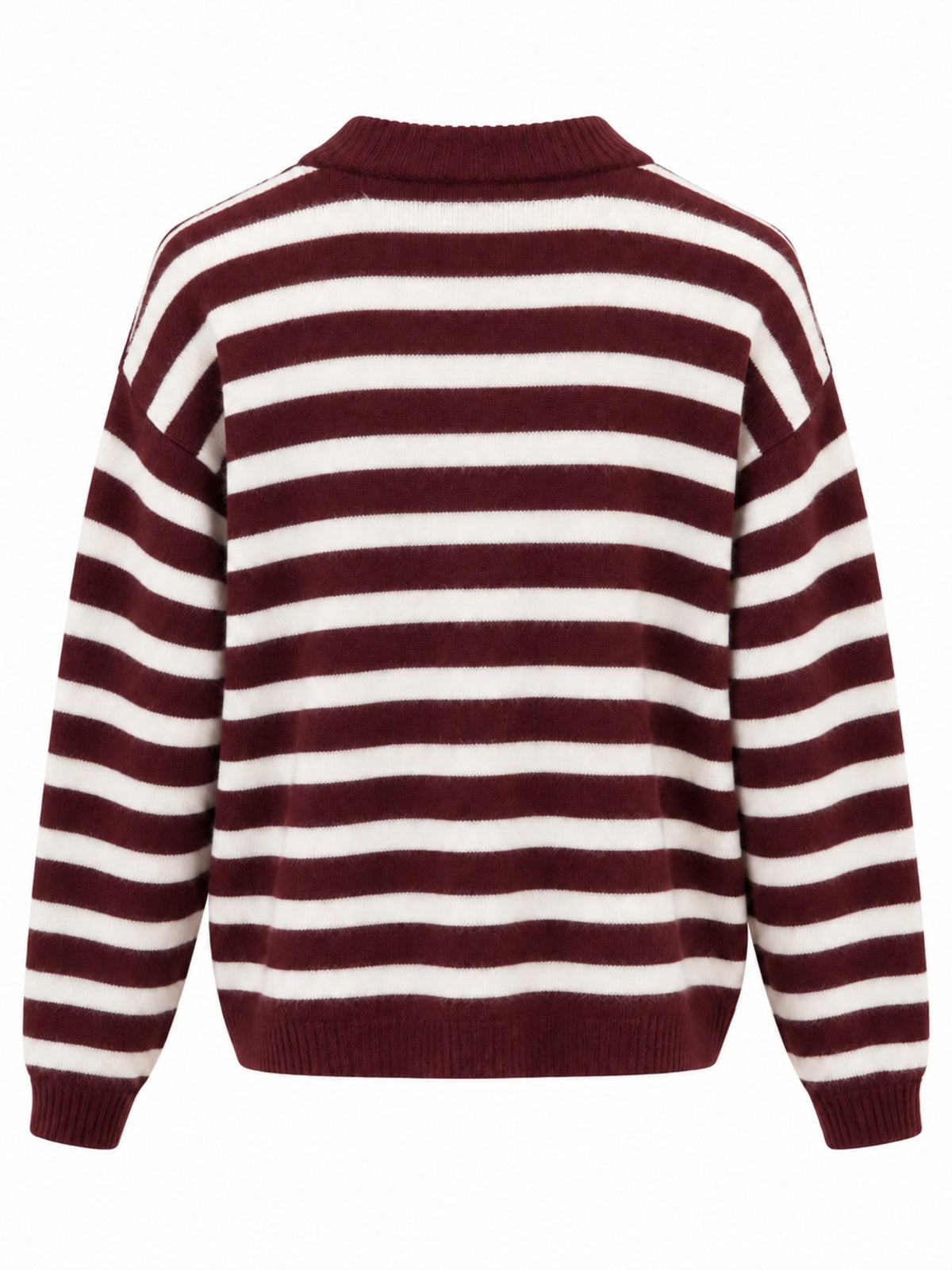 Cardigan a Maglia a Righe con Bottoni | Stile Casual