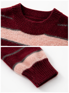 Maglia a Righe con Scollo Rotondo e Maniche Lunghe | Stile Casual