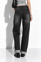 Jeans a Vita Alta con Gamba Dritta | Stile Casual