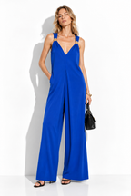 Wide-Leg Jumpsuit with Shoulder Buckle | Chic Summer Look