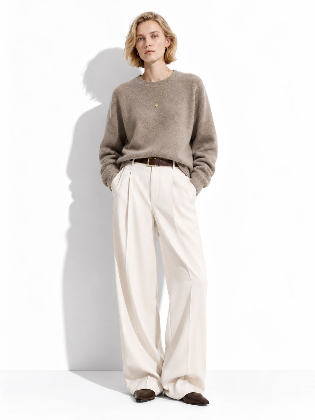 Maglia Loose a Maniche Lunghe con Girocollo | Stile Casual