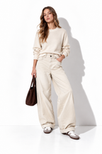 Jeans a Vita Alta con Gamba Larga | Stile Casual