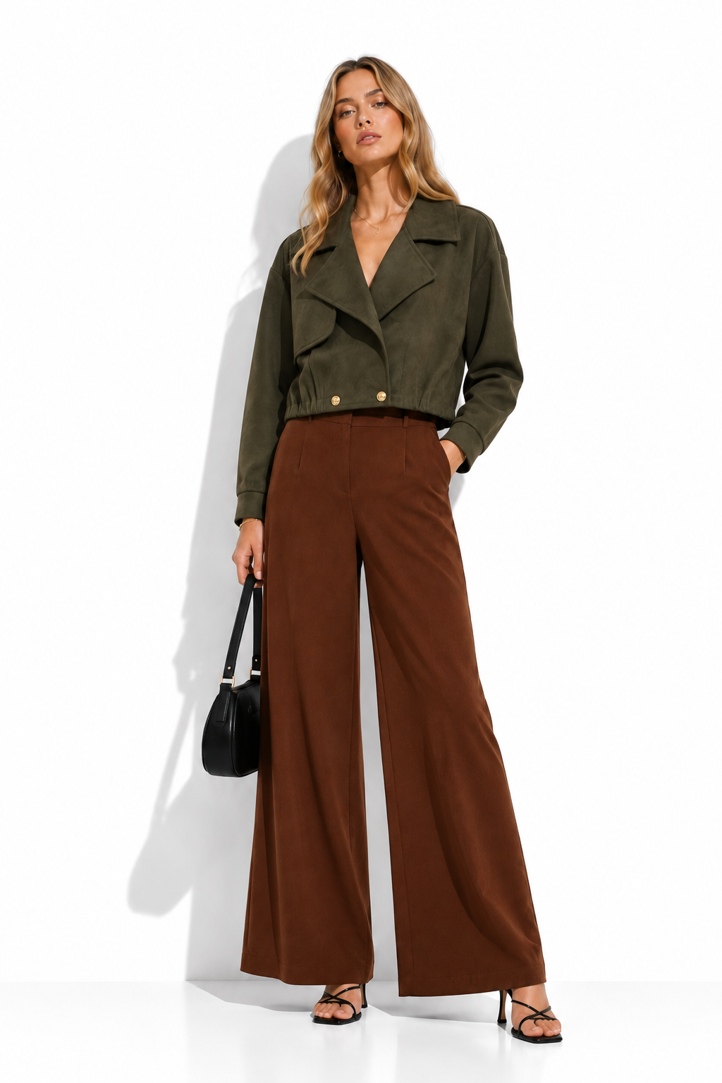 Giacca in Finta Pelle Scamosciata | Stile Casual